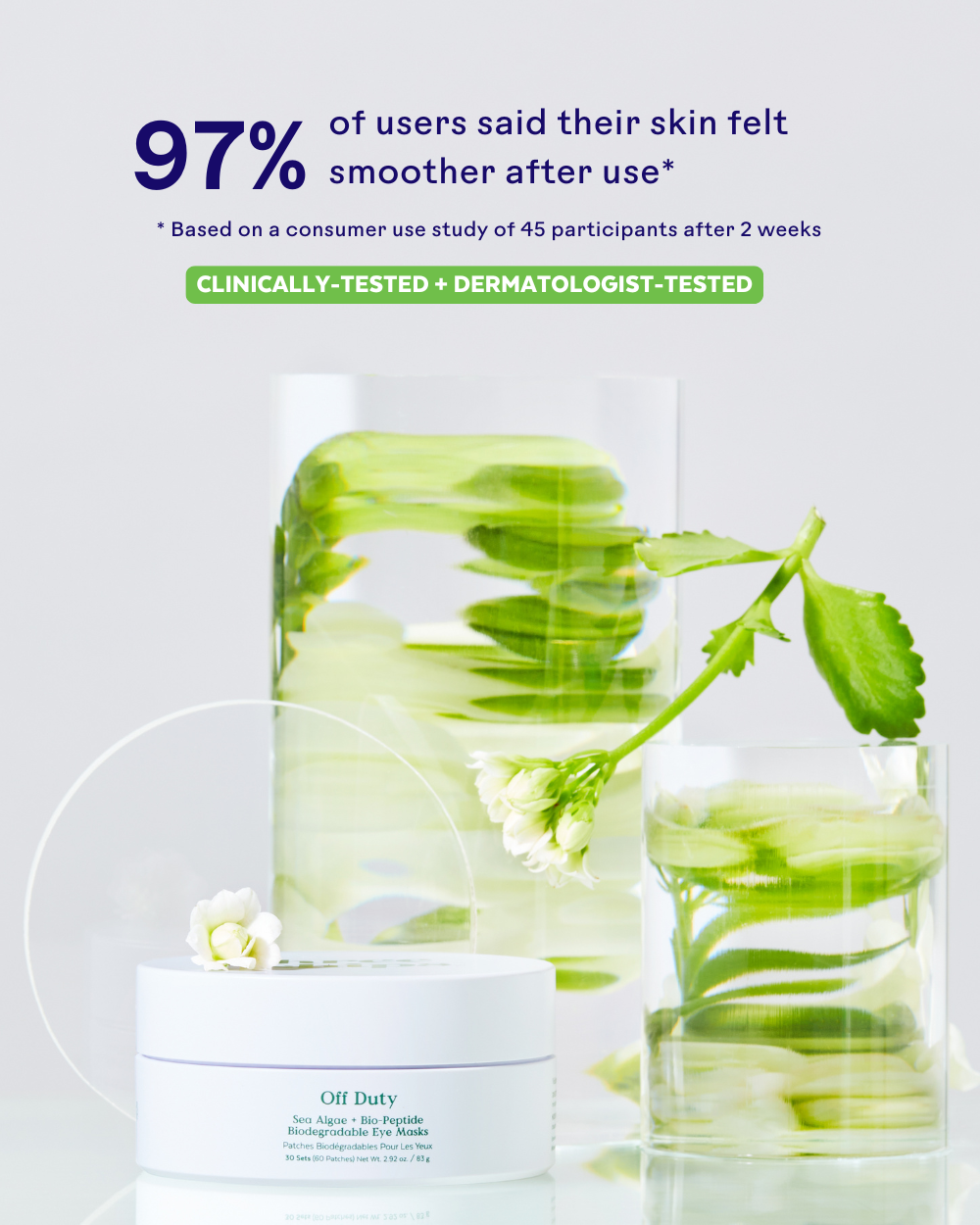 OffDuty™ Sea Algae + Bio-Peptide Smoothing Biodegradable Eye Masks