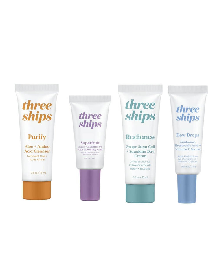 Best-Sellers Trial Kit Three Ships Natural Vegan Cruelty-free Skincare