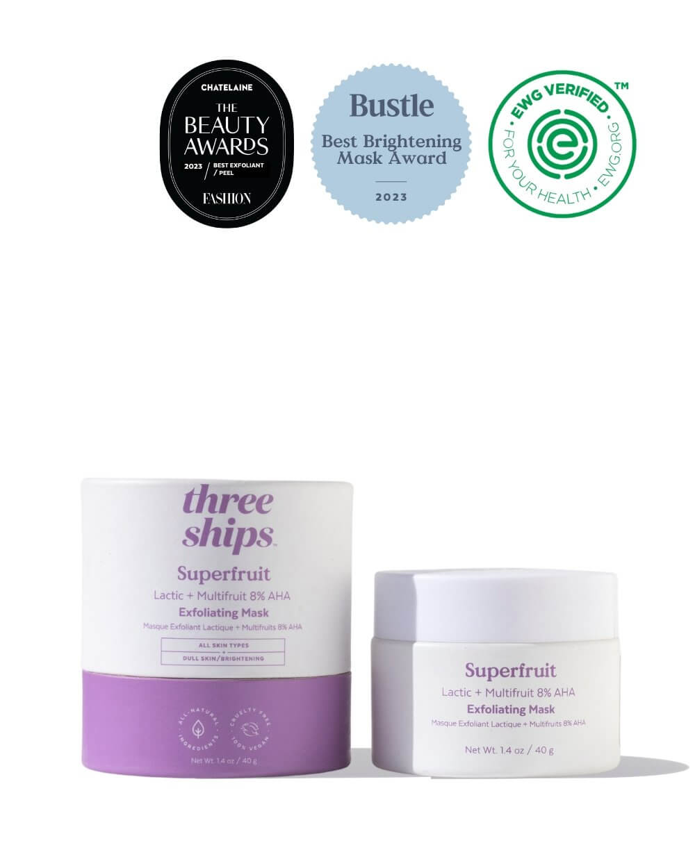 Mascarilla y exfoliante facial 2en1 Alkemie Glow Up 2 in 1 Superfruits Mask