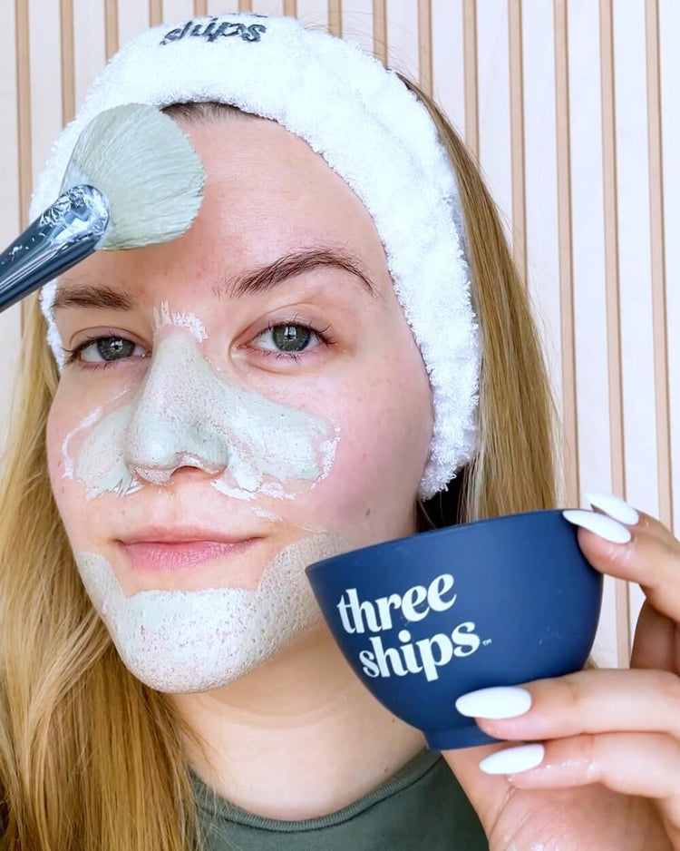 Three Ships Silicone Mask Bowl + Brush Three Ships Merch Natural Vegan Cruelty-free Skincare