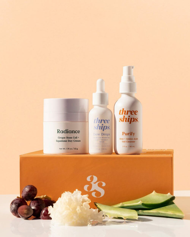 EXCLUSIVE OFFER! Can Dew 3-Step Kit for Glowing Skin Three Ships KITS Natural Vegan Cruelty-free Skincare