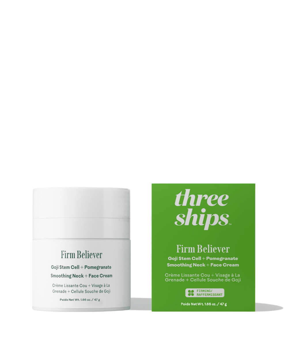 Firm Believer™ Pomegranate + Goji Stem Cell Exosome Neck + Face Cream Three Ships CREAMS Natural Vegan Cruelty - free Skincare