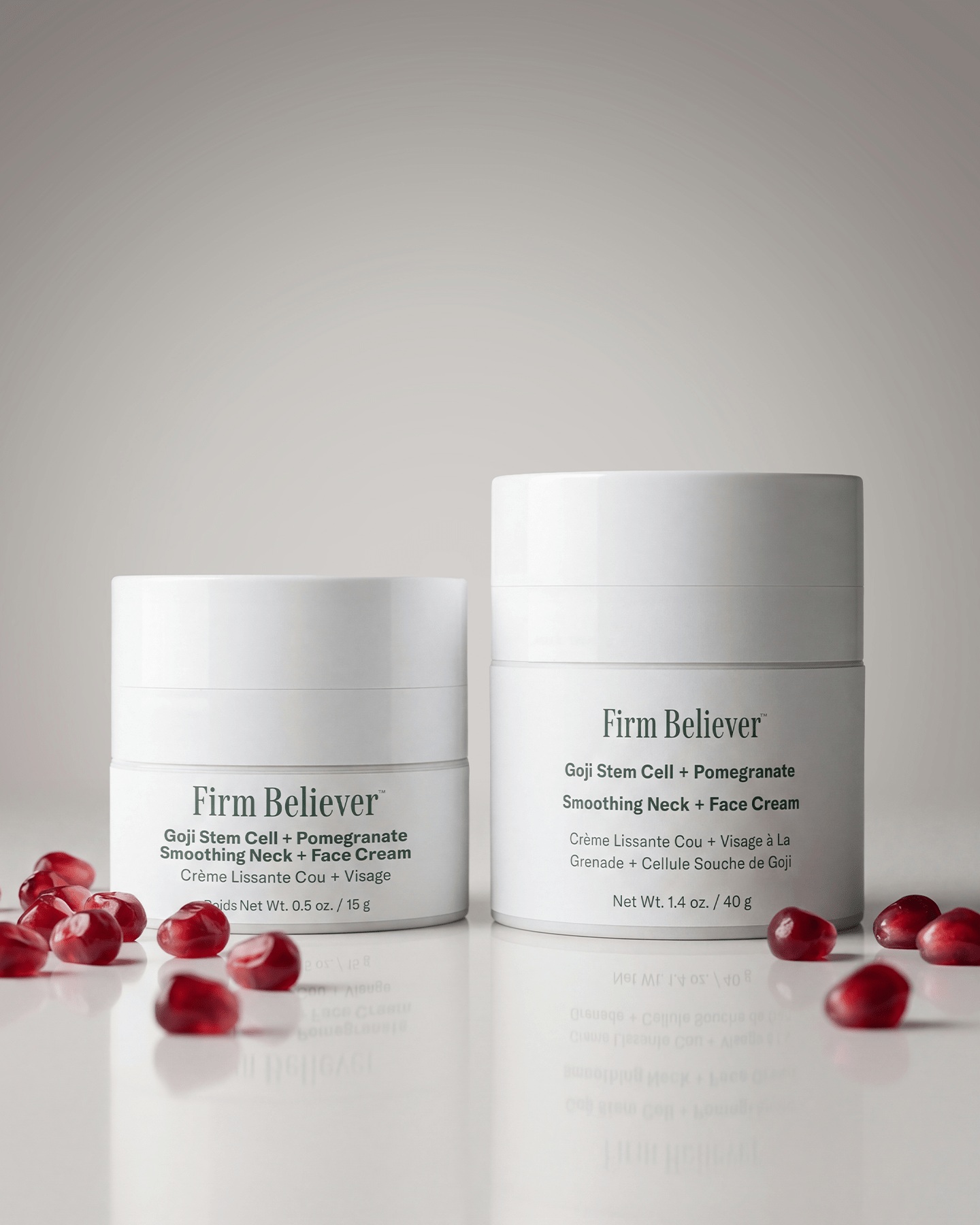 Firm Believer™ Pomegranate + Goji Stem Cell Exosome Neck + Face Cream Three Ships CREAMS Natural Vegan Cruelty - free Skincare