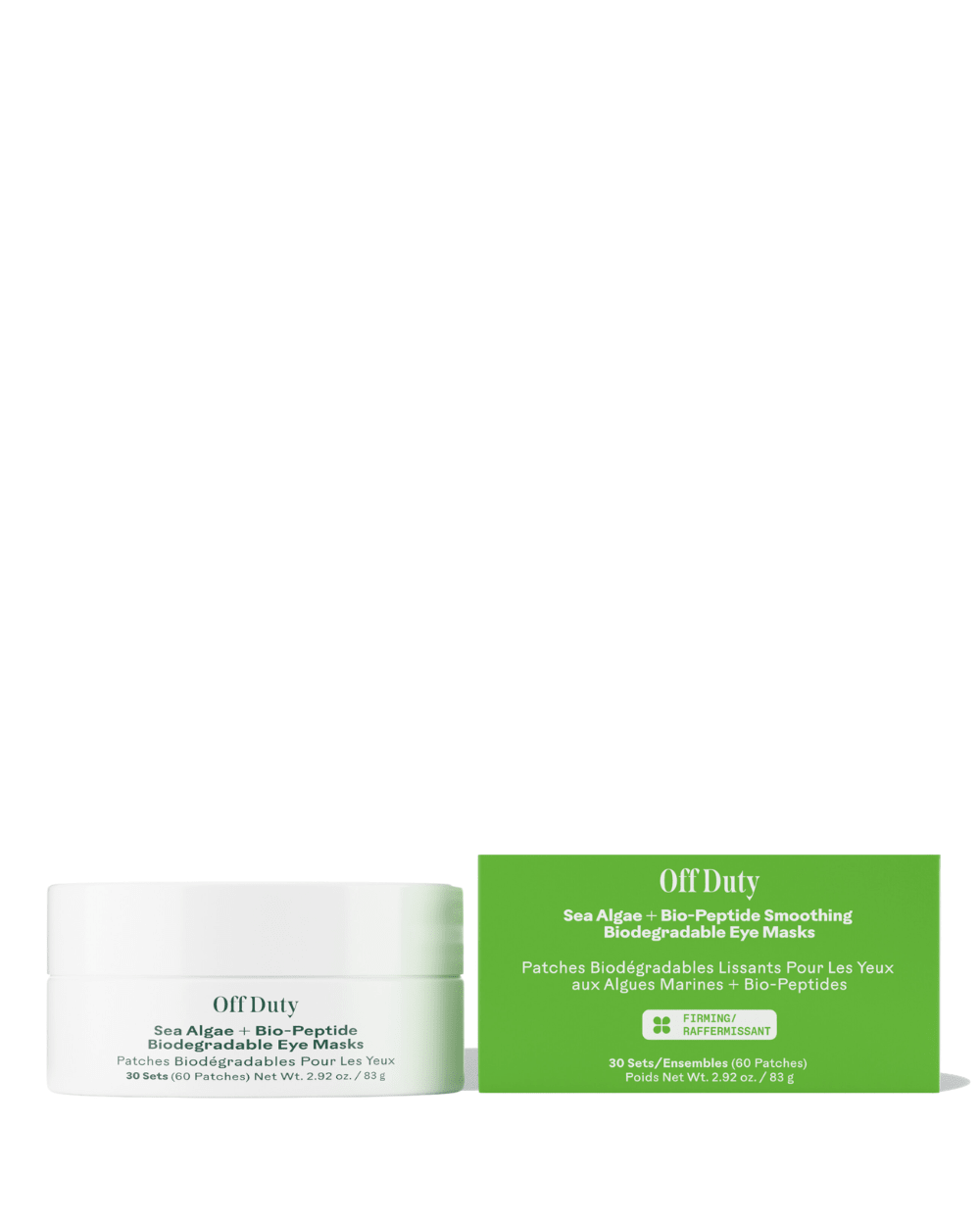 OffDuty™ Sea Algae + Bio - Peptide Smoothing Biodegradable Eye Masks Three Ships MASKS Natural Vegan Cruelty - free Skincare