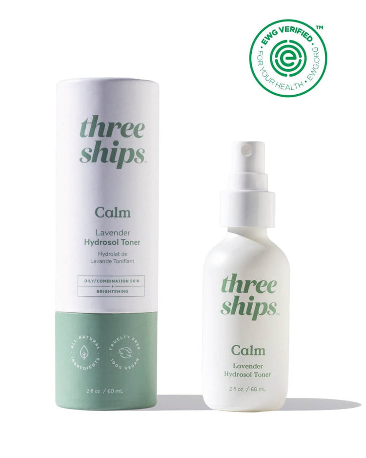 Calm Lavender Hydrosol Toner Three Ships TONING MISTS Natural Vegan Cruelty-free Skincare