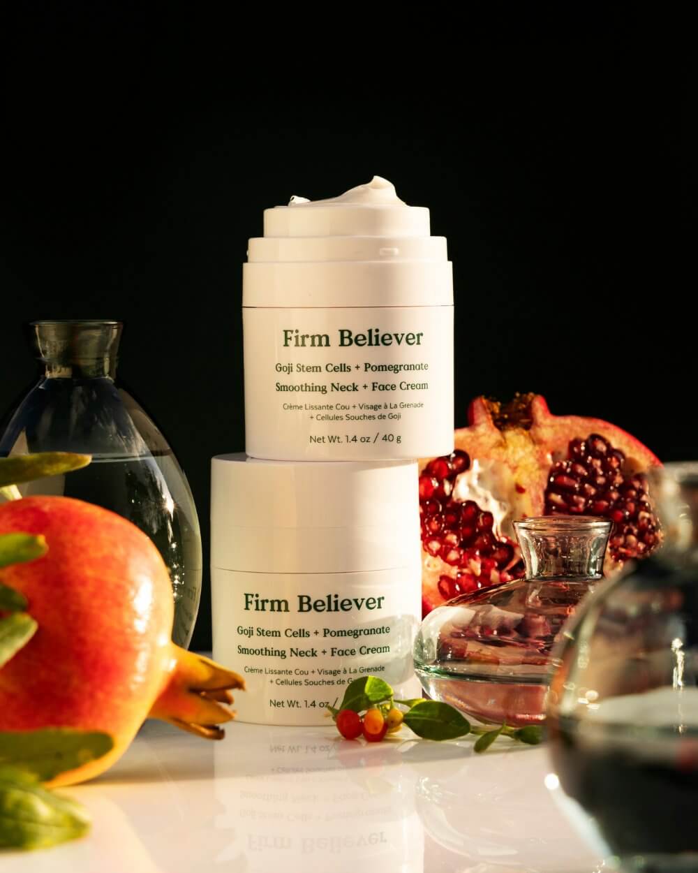 Firm Believer Goji Stem Cell + Pomegranate Smoothing Neck + Face Cream Three Ships CREAMS Natural Vegan Cruelty-free Skincare