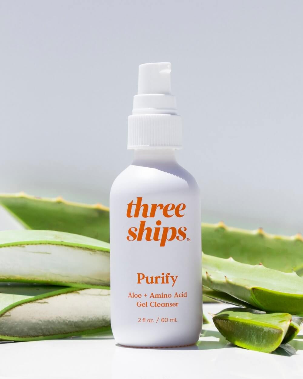 Purify Aloe + Amino Acid Gel Cleanser Three Ships CLEANSERS Natural Vegan Cruelty-free Skincare