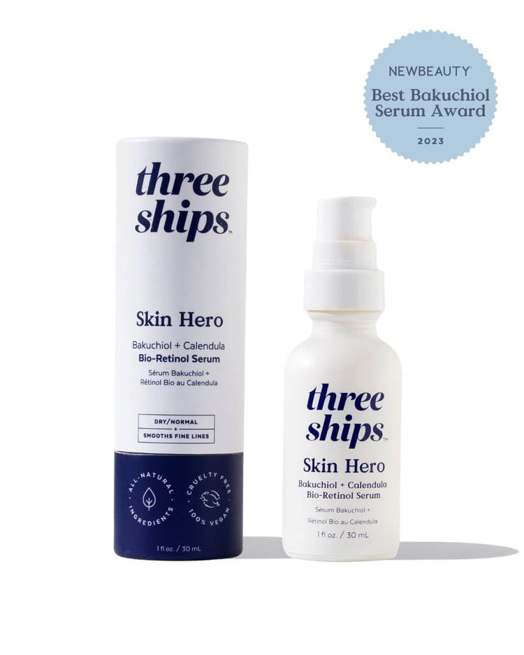 Skin Hero Bakuchiol + Calendula Bio-Retinol Serum Three Ships SERUMS Natural Vegan Cruelty-free Skincare